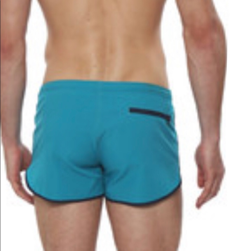 Parke and Ronen ‘Sprinter Solid Stretch’ 3” inseam in Red / Indigo - Picture 4 of 11